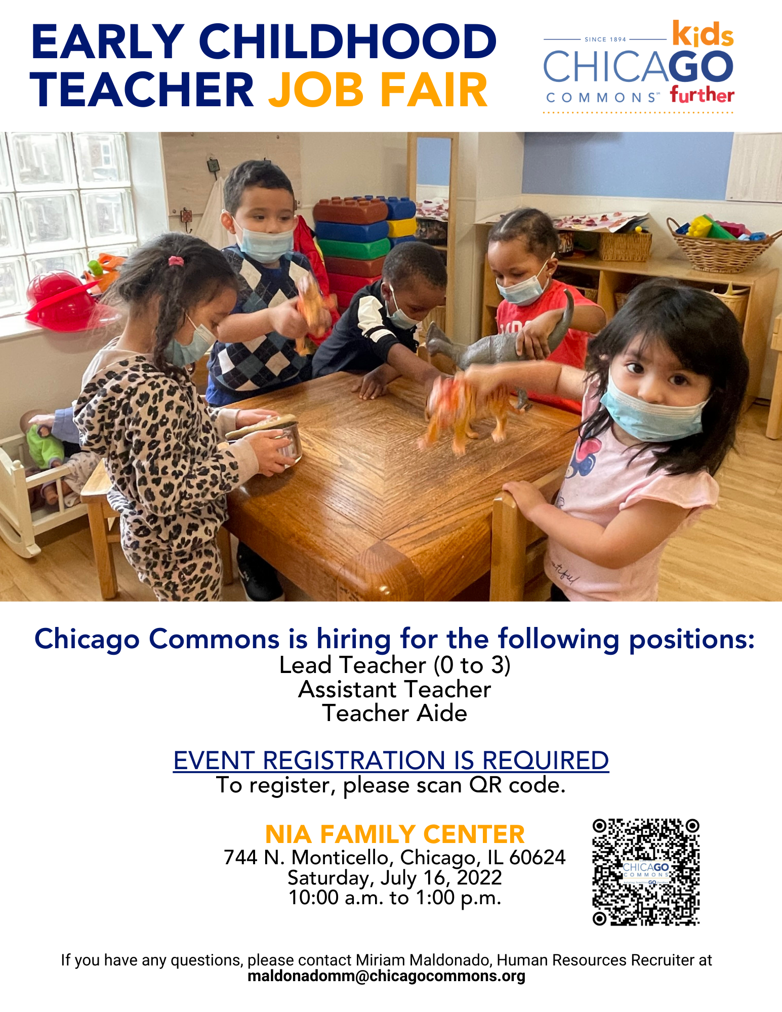 Chicago Commons Early Childhood Teacher Job Fair 2022