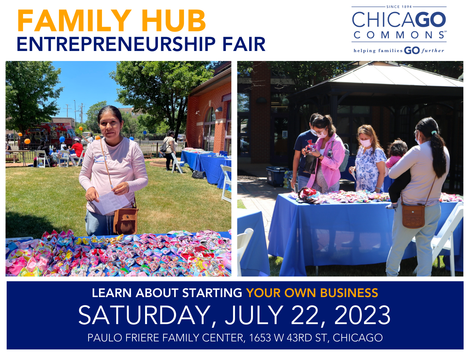 Chicago Commons Family Hub Entrepreneurship Fair 2023