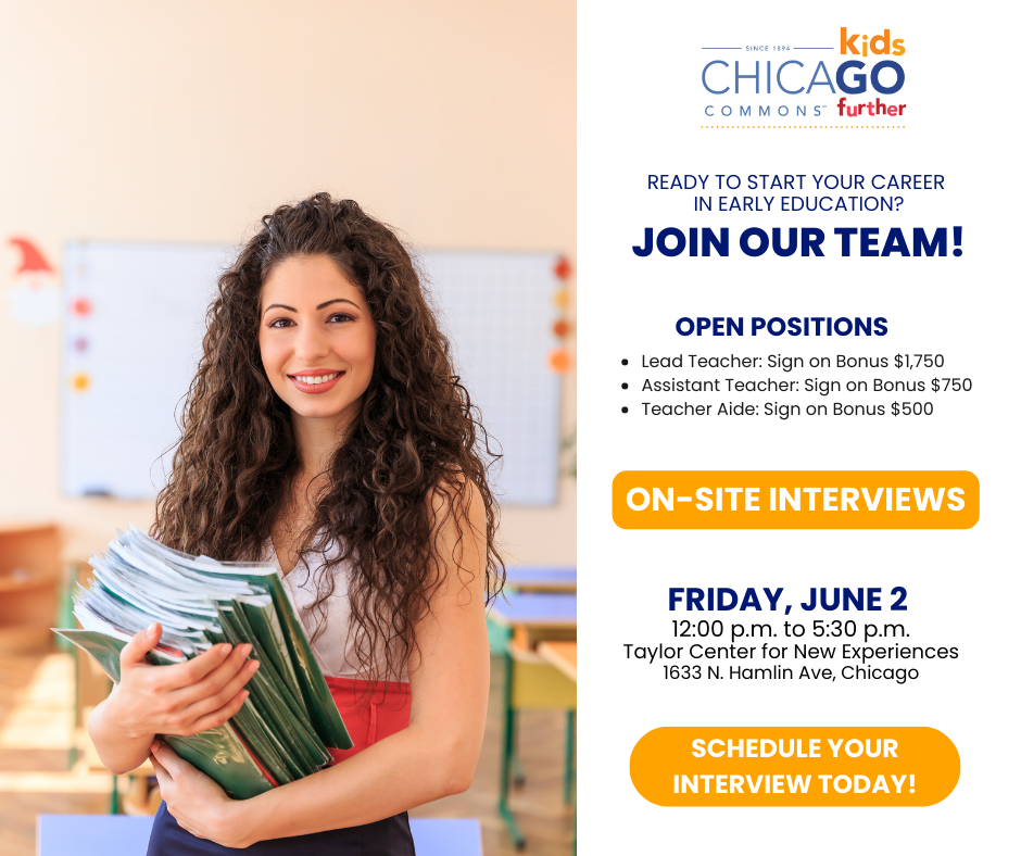 Chicago Commons Early Childhood Education programs is hiring for careers and graduates in Chicago